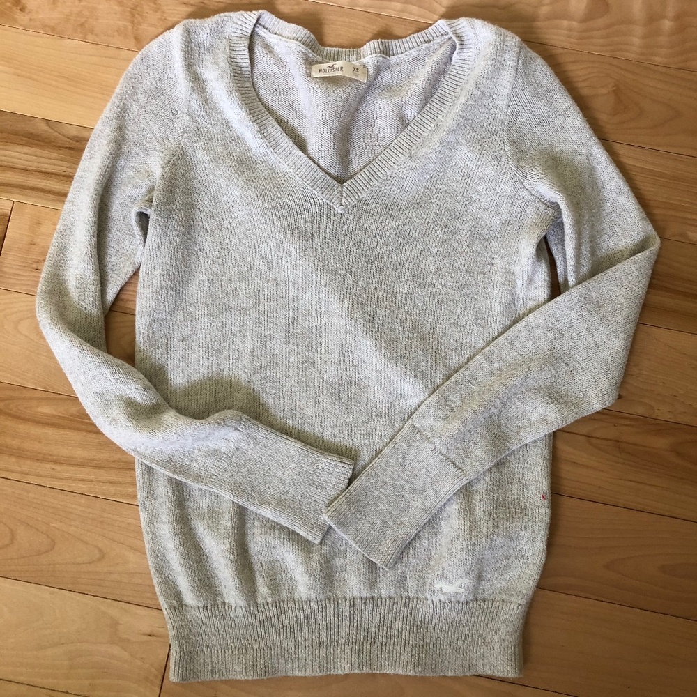Tan Hollister V-Neck Sweater
